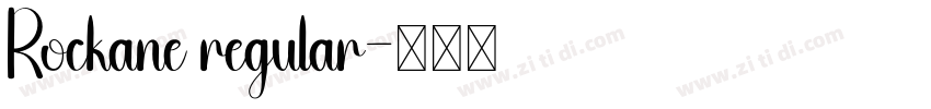 Rockane regular字体转换